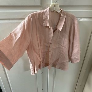 Eileen Fisher pink button down too